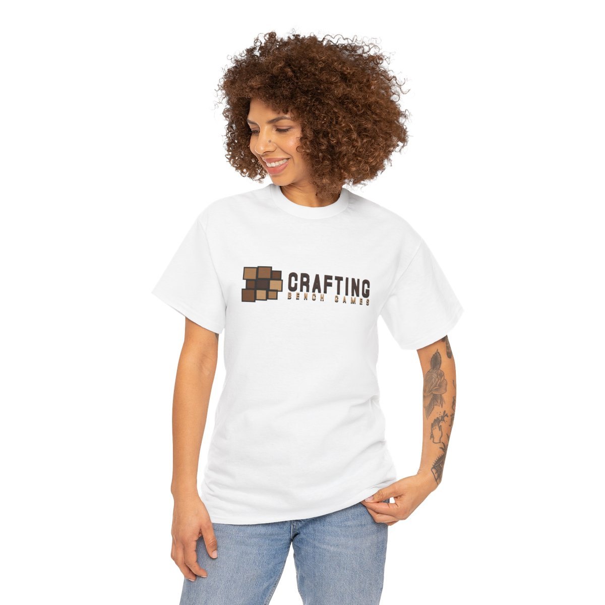 CraftingBenchGames Logo Tee (White)